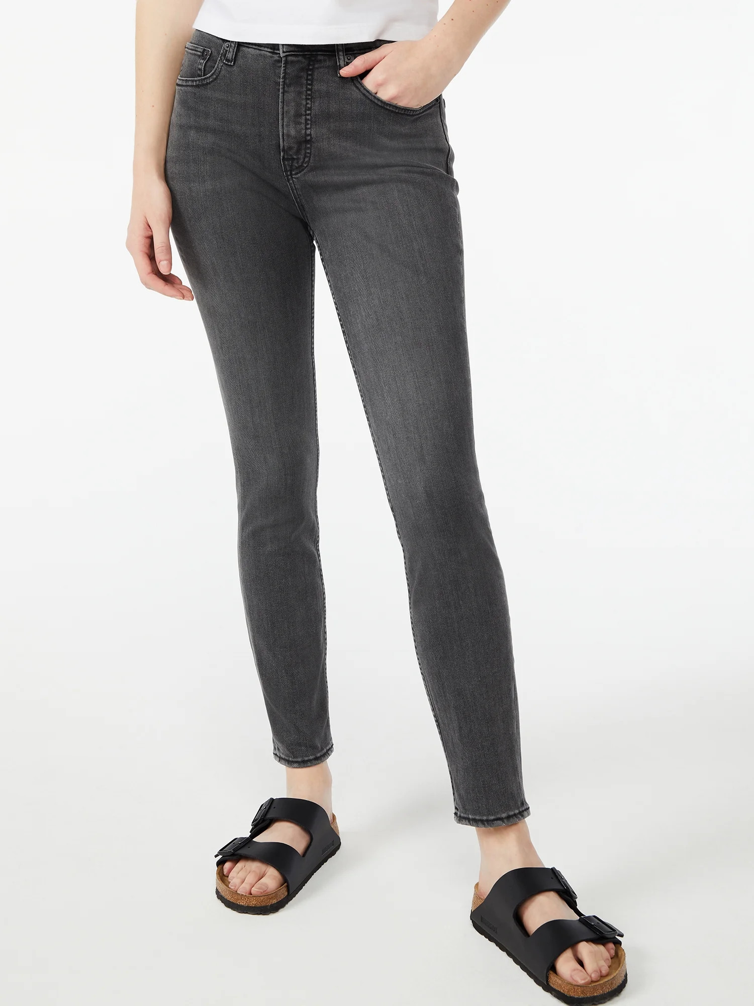 Free Assembly Women's High Rise Skinny Jeans - Walmart.com | Walmart (US)