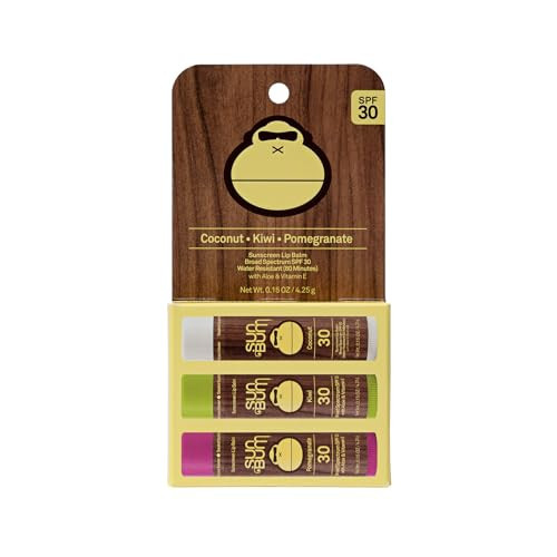 Sun Bum SPF 30 Sunscreen Lip Balm, Tropical Variety Pack - 0.15 oz (3-Pack) | Amazon (US)