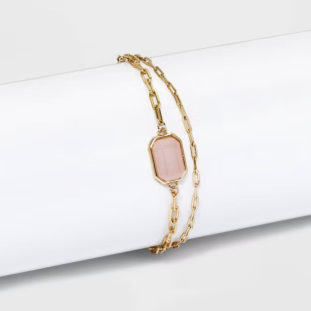 Silver Plated Gold Layered Chain Bracelet - A New Day™ | Target