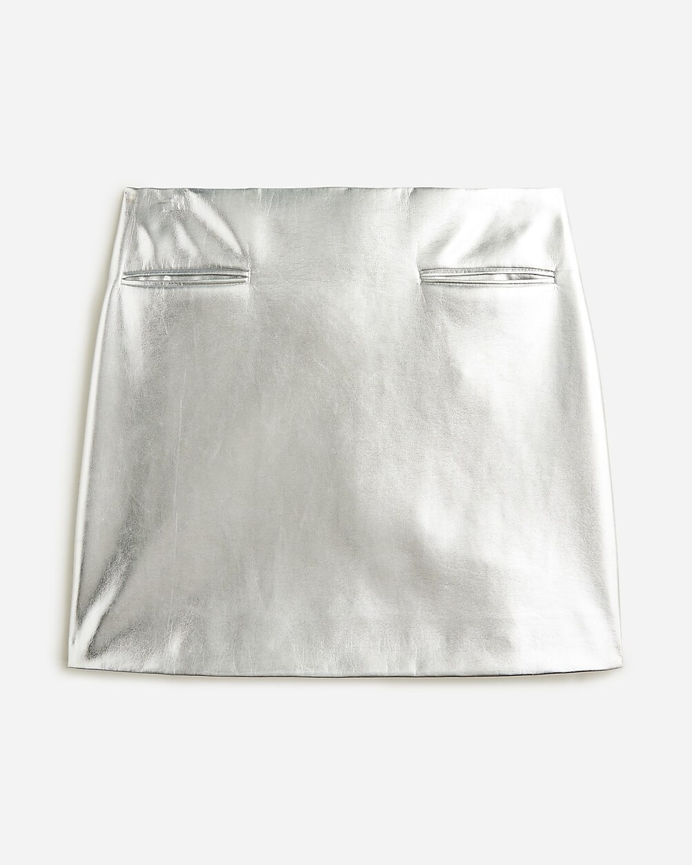 Metallic mini skirt in faux leather | J. Crew US