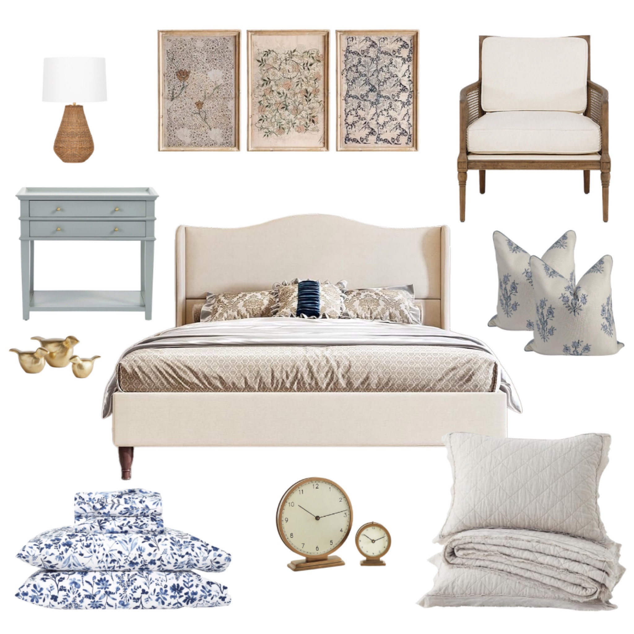 Your sanctuary awaits! This bedroom setup is a blend of timeless elegance and cozy charm. From the soft, upholstered bed frame to the classic floral accents, every piece is carefully chosen to create a space that feels restful and refined. Add layers of texture with quilted bedding, patterned throw pillows, and a warm lamp for a relaxed ambiance. Don't miss those gold bird accents—they bring a whimsical touch!

Ready to transform your bedroom? 

#BedroomGoals #HomeStyling #NeutralDecor #BedroomDesign #ElegantLiving #HomeInspiration #CozySpaces

#LTKHome