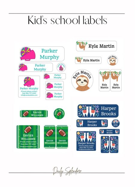 Kids school labels
Lunchbox labels 
Water bottle labels 
Sports labels 
Name labels 

#LTKfamily #LTKfindsunder50 #LTKkids