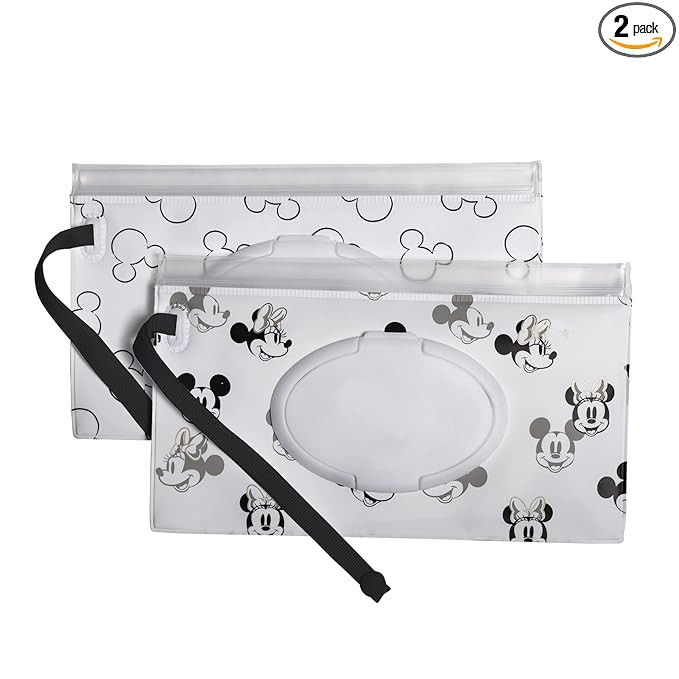 Disney Baby by J.L. Childress Reusable Wet Wipes Case Pouch - Refillable Baby Wipes Dispenser, Tr... | Amazon (US)