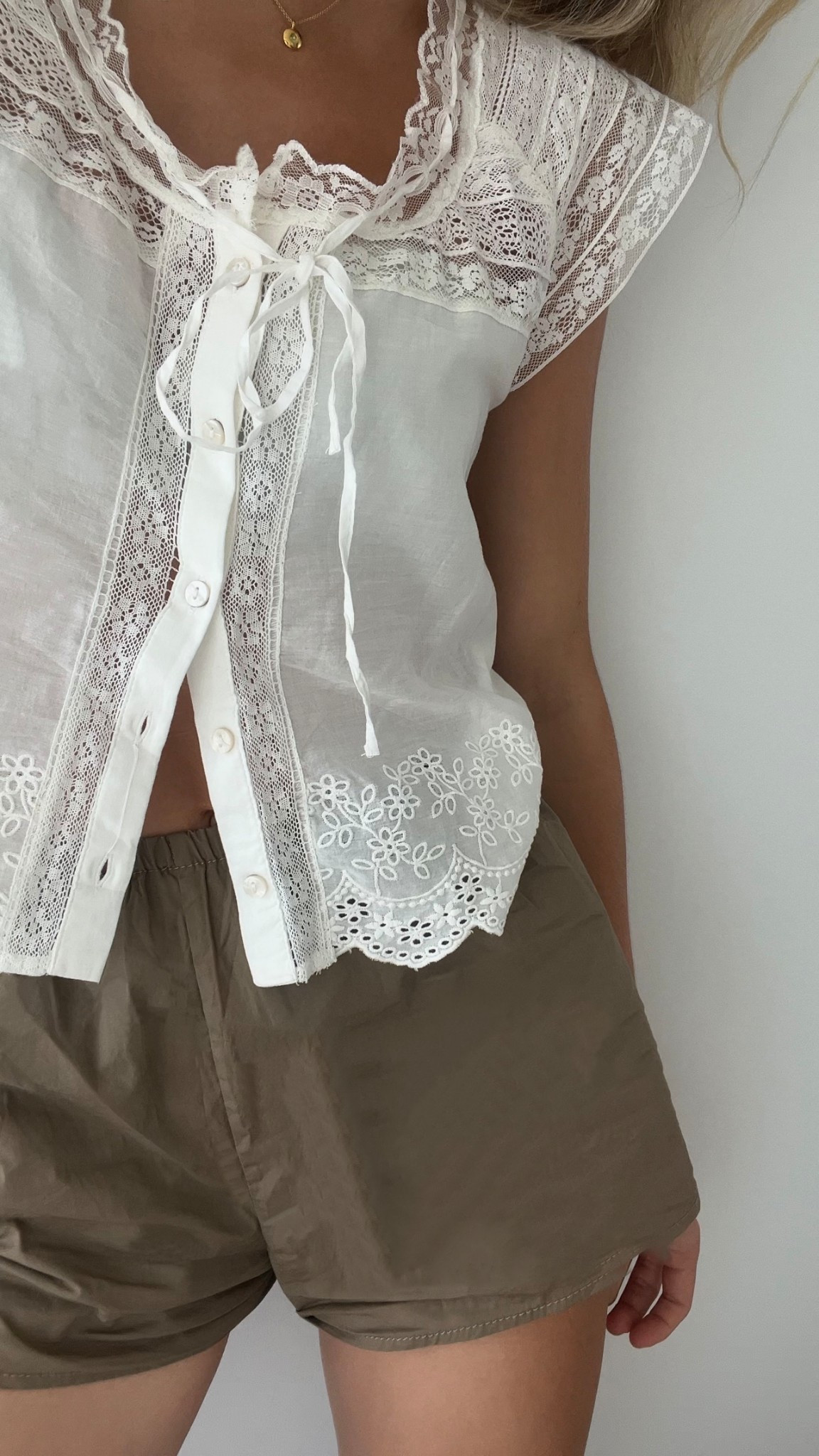 I got a small in both :) 


Lace blouse, eyelet top, vintage style, cottagecore fashion, summer top, white blouse, feminine style, lightweight top, linen look, romantic style, boho top, soft style, button down top, lace details, sleeveless blouse, khaki shorts, utility shorts, lightweight shorts, summer basics, everyday style, neutral outfit, casual summer look, relaxed fit shorts, minimal style, effortless style, wardrobe staples, OOTD, LTK summer, LTK under 100, LTK styling, LTK finds, LTK neutral, LTK warm weather, LTK casual style 

#LTKStyleTip #LTKSaleAlert #LTKFindsUnder100
