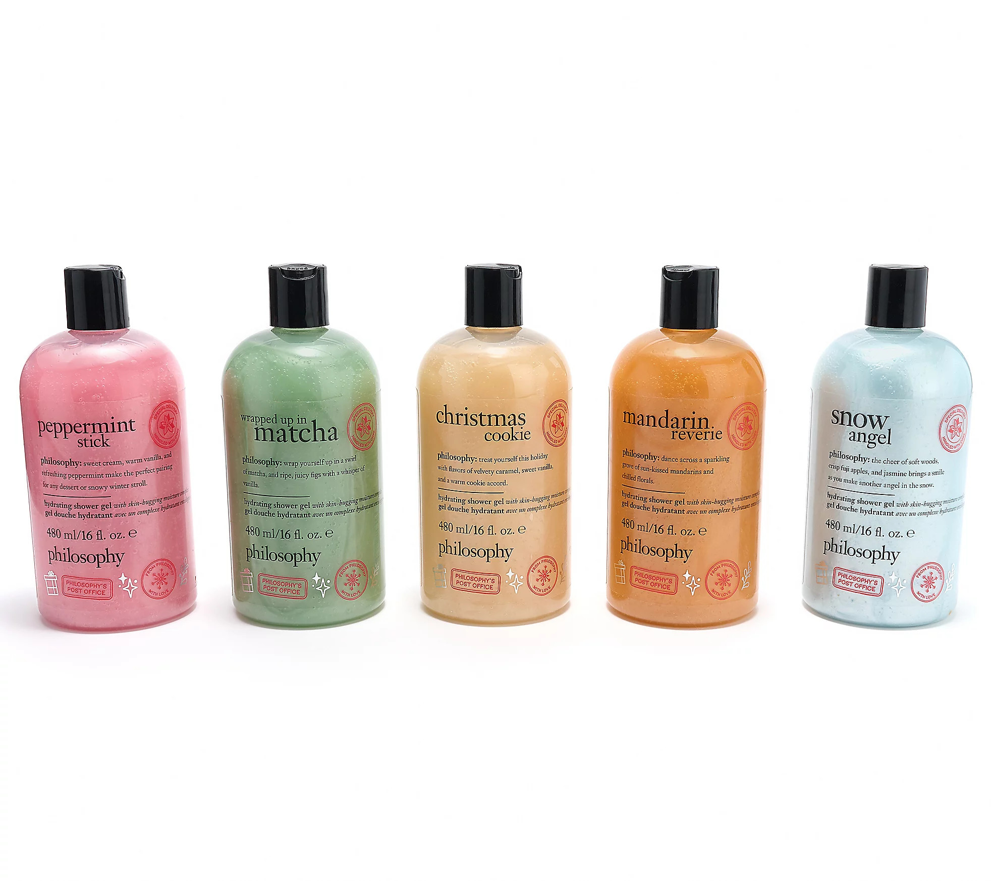 philosophy holiday special delivery shower gel 16oz 5-pack | QVC