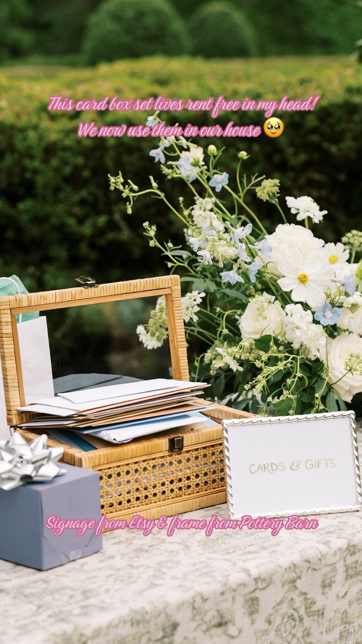 I absolutely adore the rattan & glass card boxes that we used at our wedding. It was such a nice change of pace from the typical card mailbox people tend to use, and has been a great decor addition to our house since 🥹

#LTKWedding #LTKSaleAlert