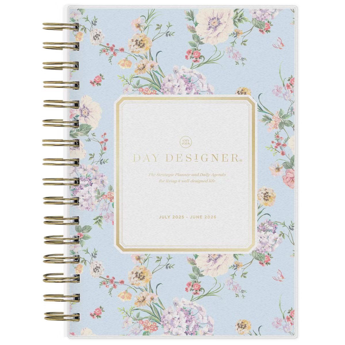Day Designer 5"x8" 2025-2026 Daily/Monthly Wirebound Planner Printed Springtime Blue | Target