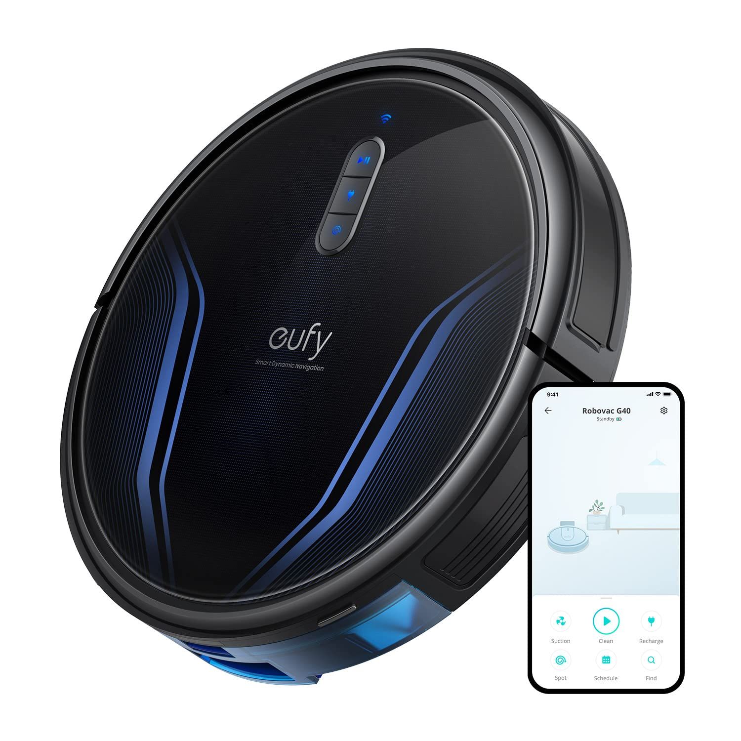 eufy Clean by Anker, Clean G40, Robot Vacuum, 2,500 Pa Strong Suction, Wi-Fi Connected, Planned P... | Amazon (US)