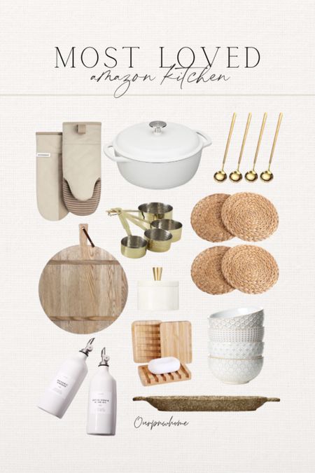 Most loved kitchen finds from Amazon!

Espresso spoons, white dutch oven, oven mitts, woven placemats, salt cellar, cereal bowls, cutting board, cheese board, charcuterie board, soap dish, tray, measuring cups, oil dispensers 

#LTKstyletip #LTKunder100 #LTKhome