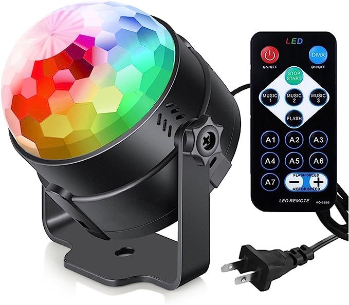 Sound Activated Party Lights with Remote Control Dj Lighting, Disco Ball Strobe Lamp 7 Modes Stag... | Amazon (US)