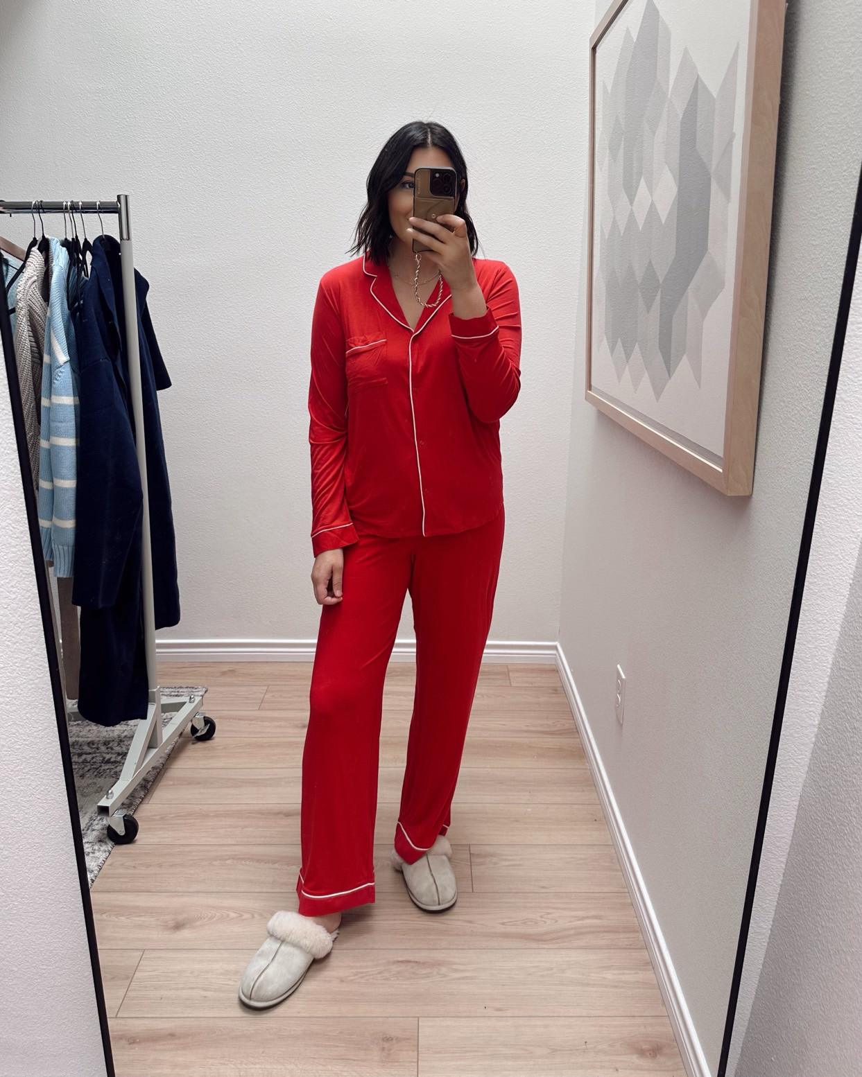 I'm in the large of each piece. I size up for a looser fit! They run TTS! 

 #LTKFindsUnder100