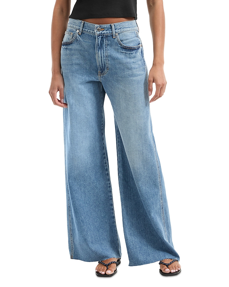 Veronica Beard Kasey High Rise Wide Leg Jeans in Dusted Glare | Bloomingdale's (US)