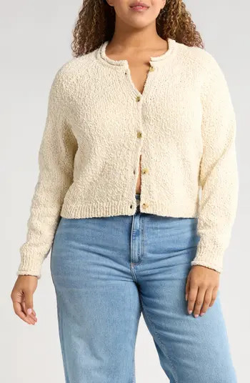Treasure & Bond Fitted Crewneck Cardigan | Nordstrom | Nordstrom