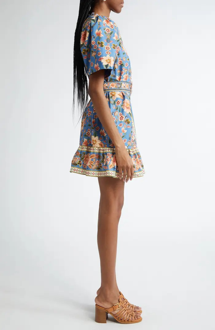 Super Bloom Tapestry Cotton Minidress | Nordstrom