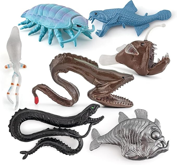 Liberty Imports 7 PCS Deep Sea Creatures Mini Figurines Set - Prehistoric Ocean Plastic Ancient M... | Amazon (US)