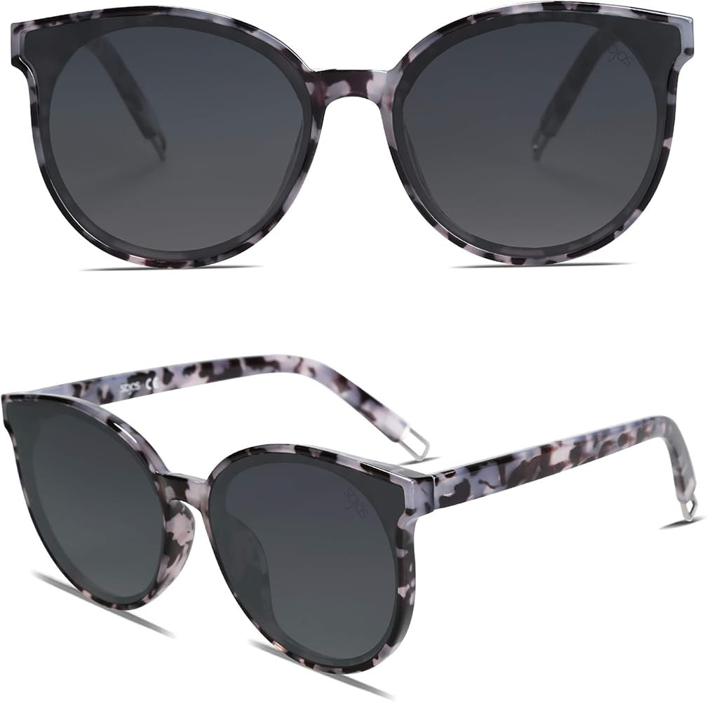 SOJOS Fashion Round Sunglasses for Women Men Oversized Vintage Shades SJ2057 | Amazon (US)