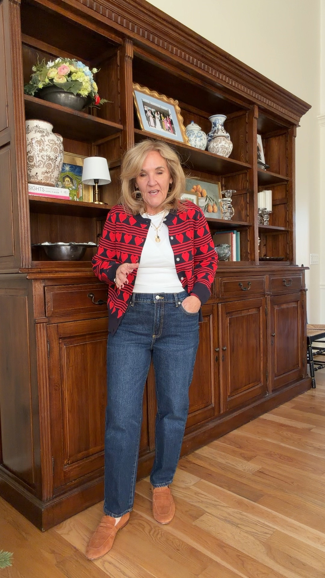 Walmart new arrivals size large except the Walmart jeans. I sized down to a 6 
Ecru jeans are spanx size up 2 sizes! They run small! 

Red sweater Walmart 

#LTKOver40 #LTKPetite #LTKHoliday #LTKOver40 #LTKFindsUnder50 #LTKSeasonal