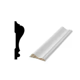 Woodgrain Millwork WM 390 11/16 in. x 2-5/8 in. x 96 in. L Primed Wood Pine Finger-Jointed Chair ... | The Home Depot