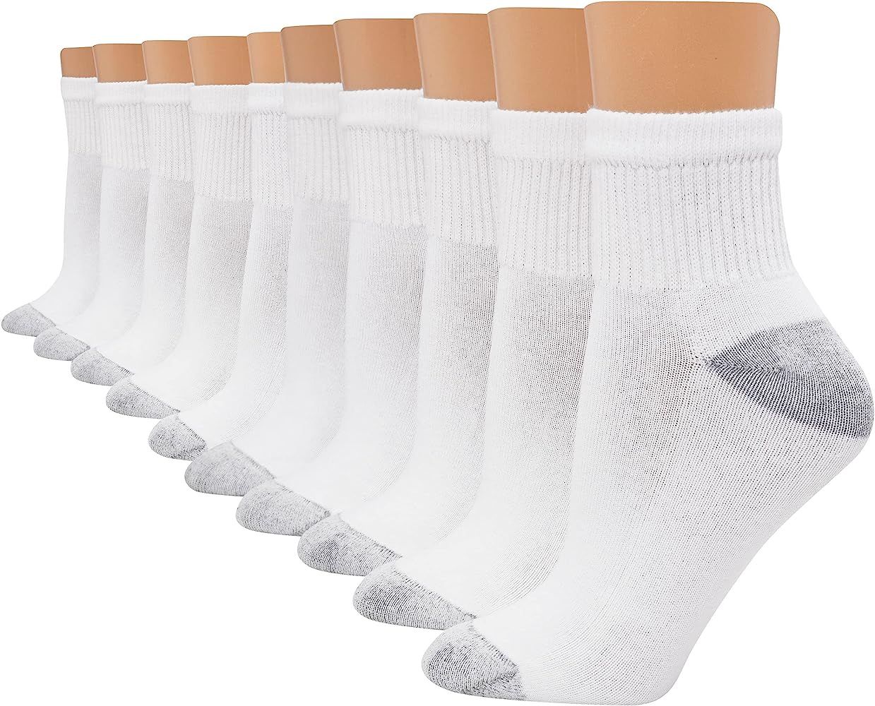 Hanes womens Value, Ankle Soft Moisture-wicking Socks, Available in 10 and 14-packs | Amazon (US)