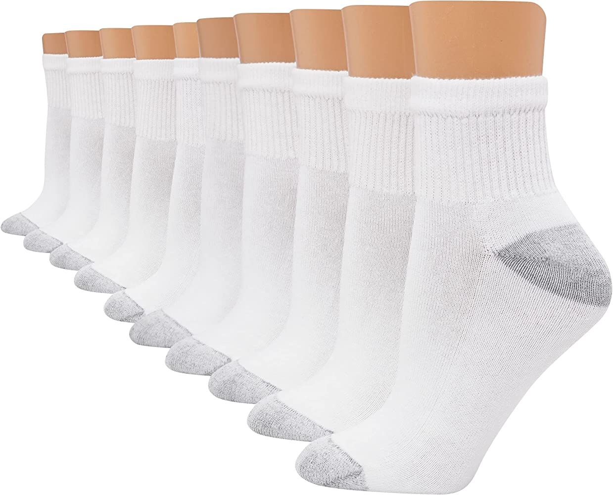 Hanes womens Value, Ankle Soft Moisture-wicking Socks, Available in 10 and 14-packs | Amazon (US)