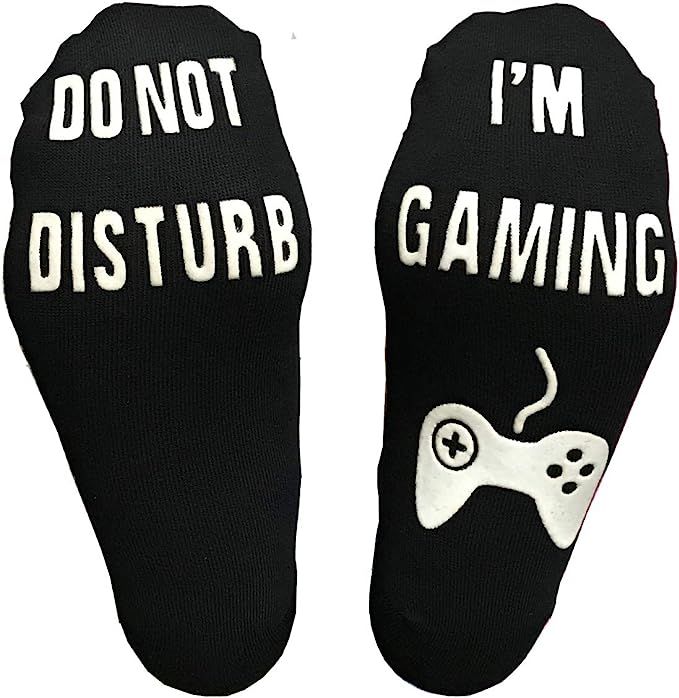 Novelty Cotton Socks Do Not Disturb Socks Funny Gifts for Men Women Gamers | Amazon (US)