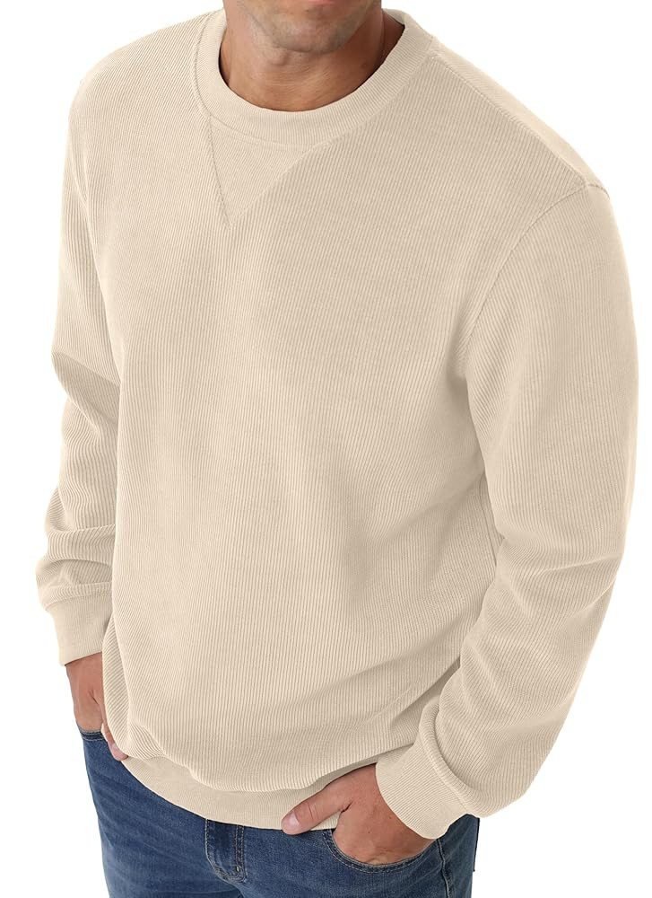 Sailwind Men's Corduroy Sweatshirt Casual Long Sleeve Crewneck Pullover Sweatshirts | Amazon (US)