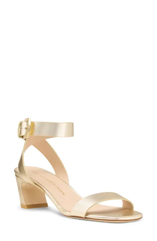 Stuart Weitzman Sai Sandal 50 in Light Gold at Nordstrom, Size 7.5 | Nordstrom