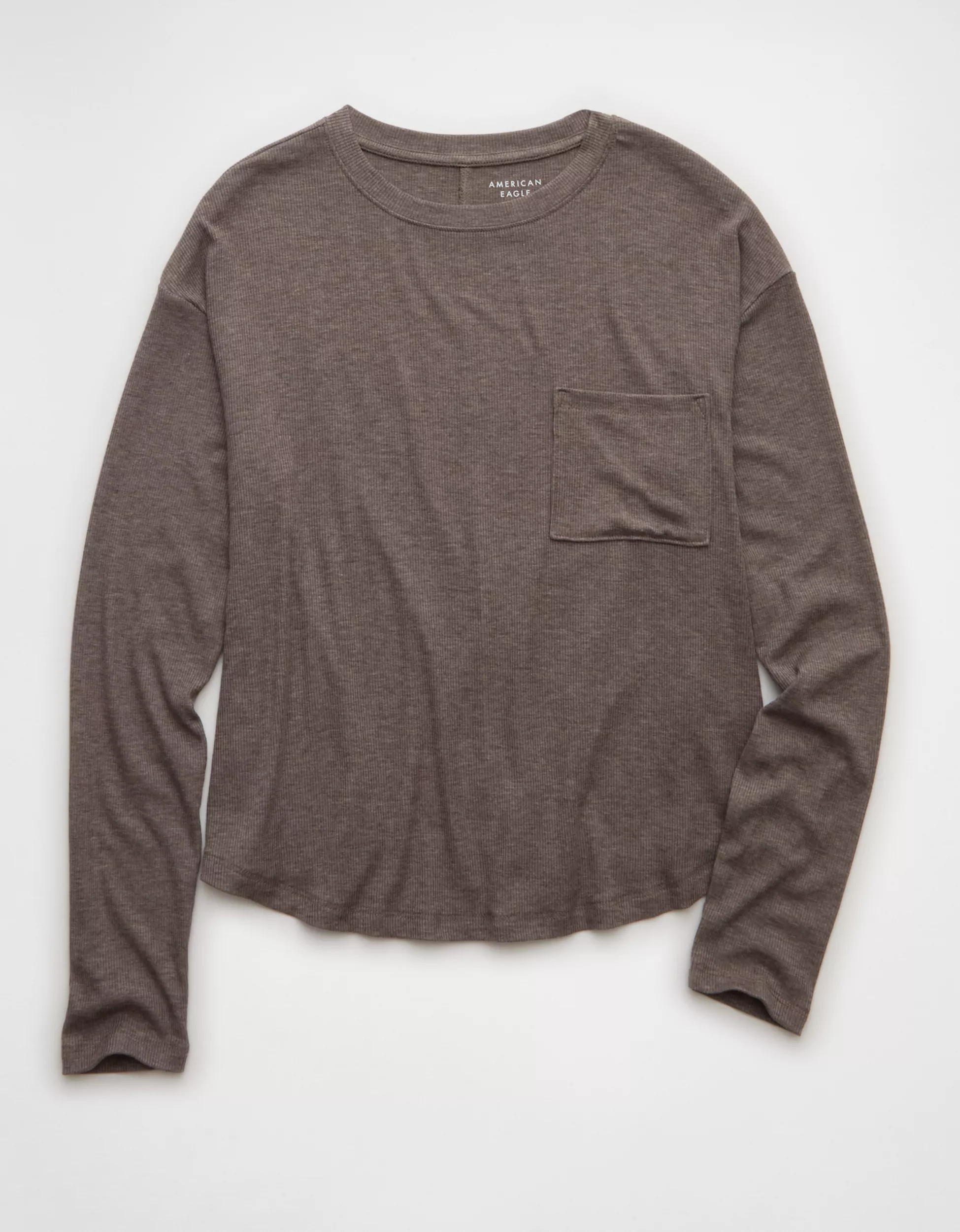 AE Soft & Sexy Long Sleeve Pocket T-Shirt | American Eagle Outfitters (US & CA)