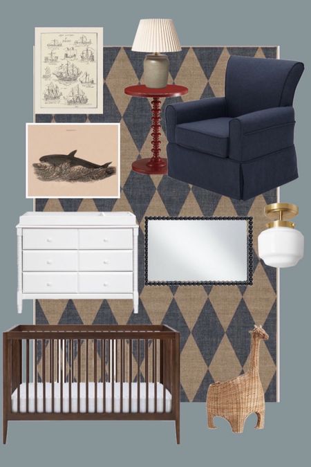 Boys nursery moodboard
Paint color: Benjamin Moore’s Brewster Gray