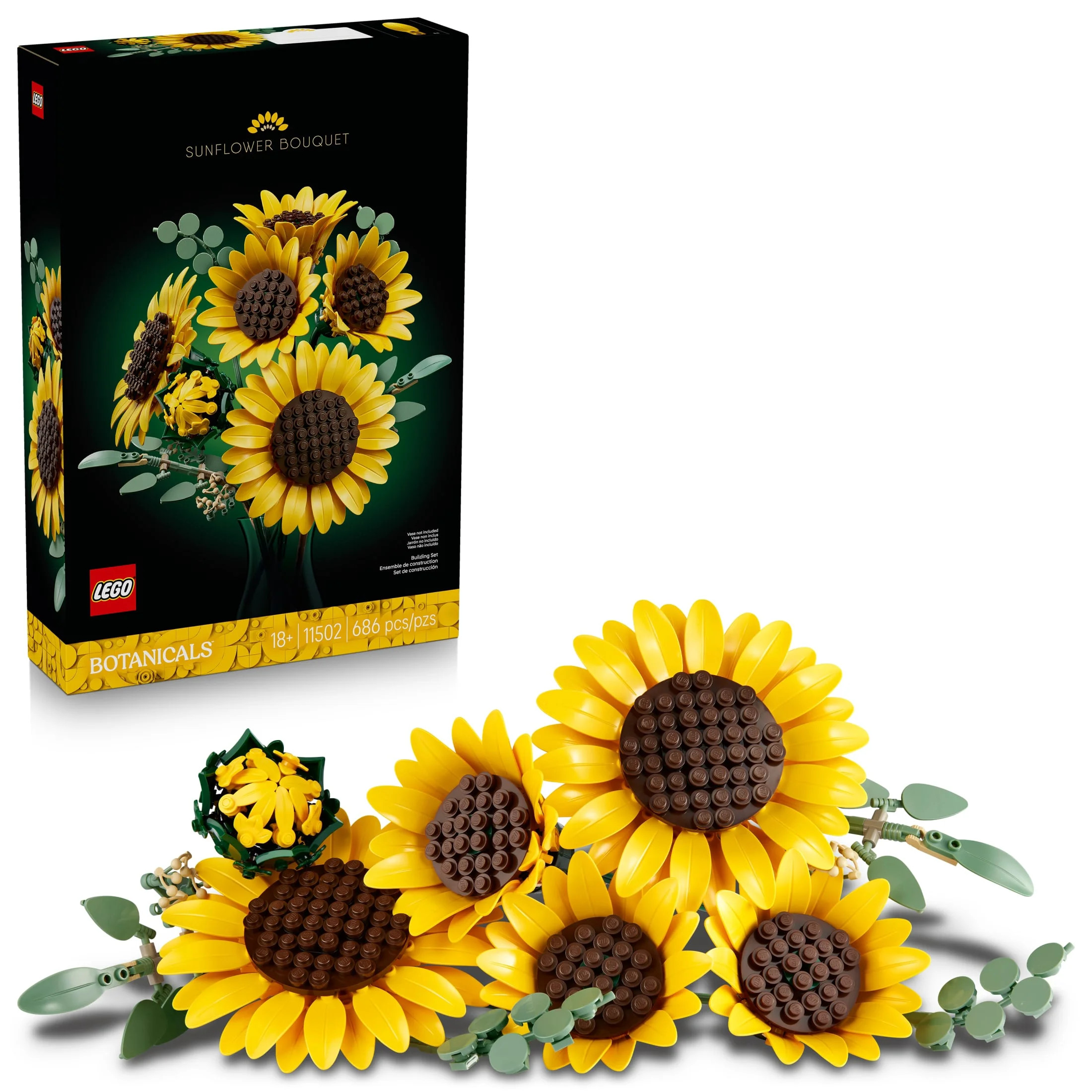 LEGO Botanicals Sunflower Bouquet Building Set for Adults, Ages 18+ - Artificial Flowers for Home... | Walmart (US)