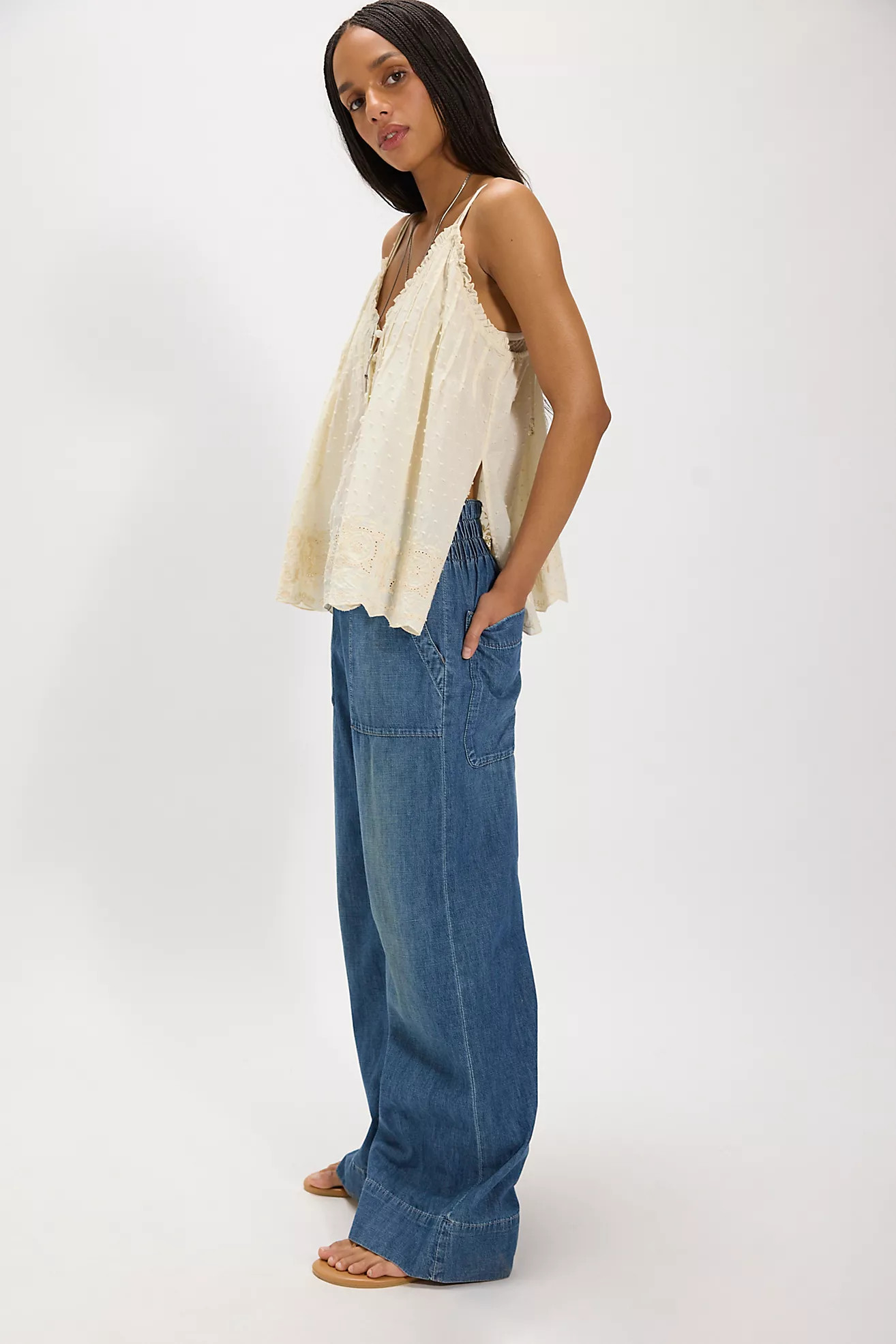 We The Free Breezy Denim Pull-On Jeans | Free People (Global - UK&FR Excluded)