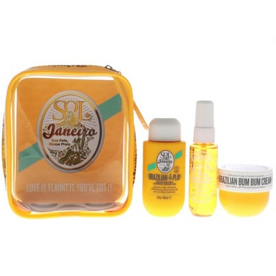 Sol de Janeiro Bum Bum Jet Set (Brazilian Bum Bum Cream 1.5oz, Brazilian Play Moisturizing Shower Cream-Gel 3 oz, Cheirosa 62 Perfume Mist 1oz) | Target