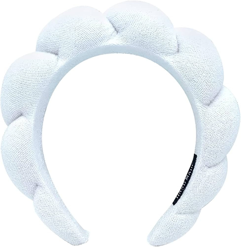 Mimi and Co Spa Headband for Women - Sponge & Terry Towel Cloth Fabric Head Band for Skincare, Fa... | Amazon (US)