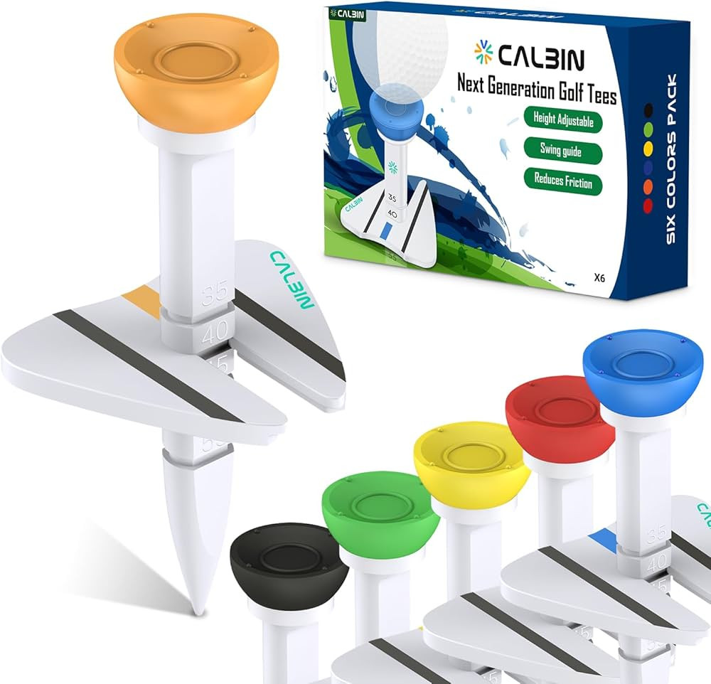 Golf Tees - The Next Generation Golf Tees with Adjustable Height and Swing Visual Guide, Durable ... | Amazon (US)