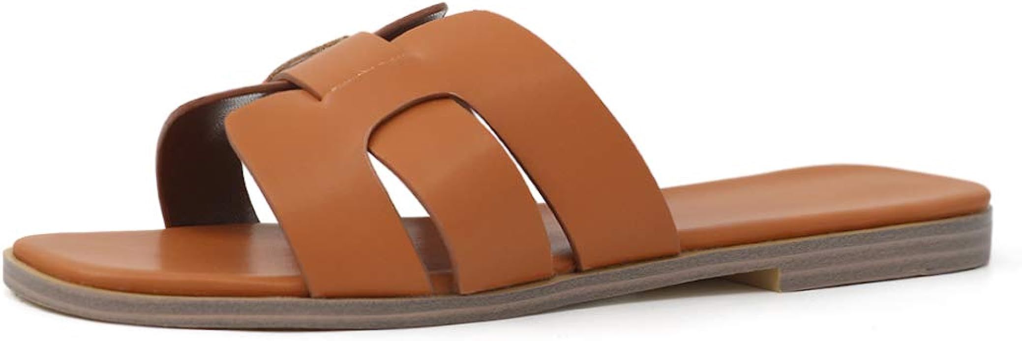 JOY IN LOVE H-Sandals for Women Flats Slide Sandals Summer Outdoor Slippers | Amazon (US)