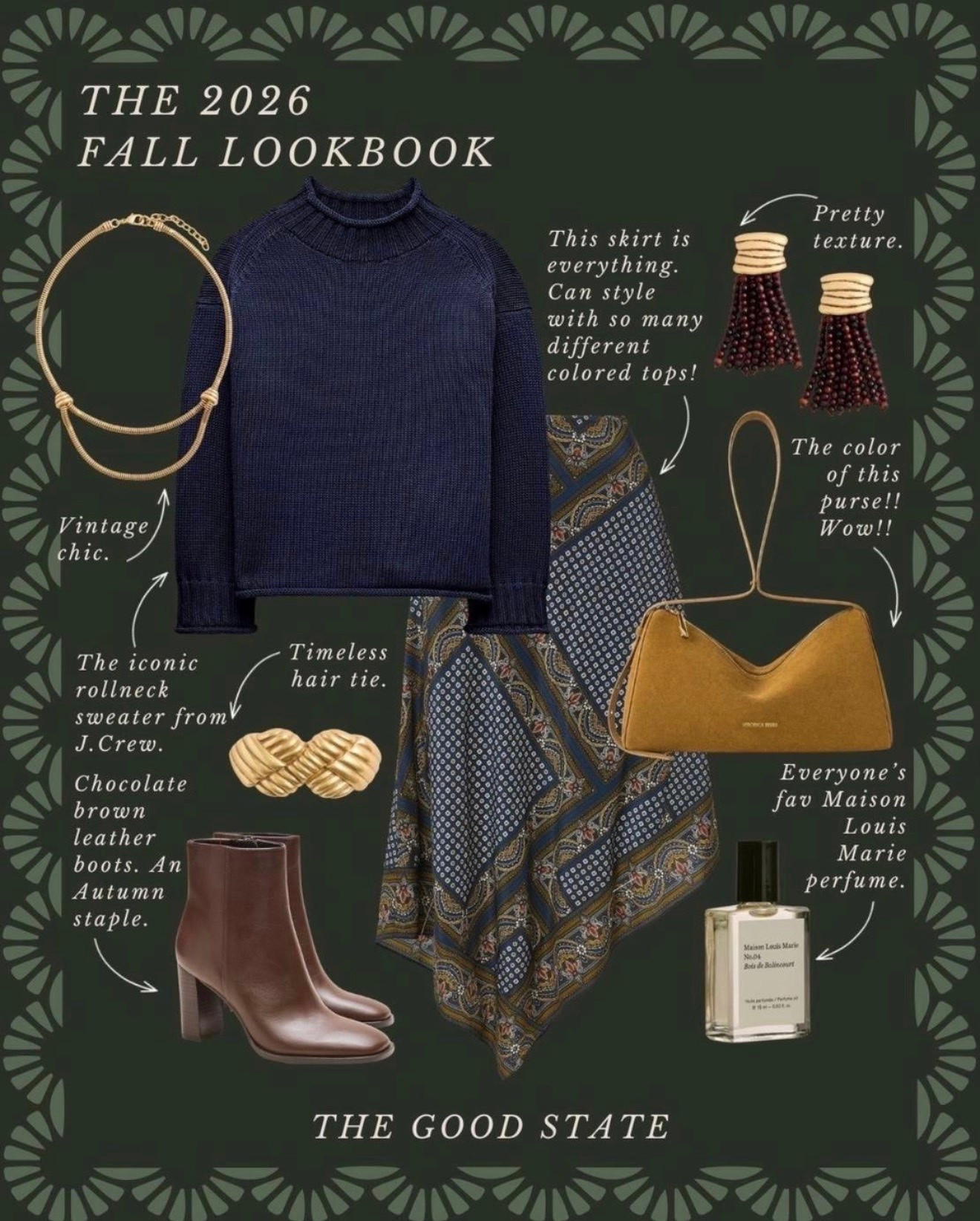 This is for my autumn girlies who romanticize golden autumn mornings layered in heritage knits while slowly strolling with a warm cup of coffee in hand. For the ladies who come alive as the leave begin to change and the air becomes crisp. This is for the ladies who love turtleneck sweaters, classic loafers, suede boots, wool blazers and the warm, welcoming tones of Autumn’s color palette. This collection is for the ladies already planning days at the Apple orchard and dreaming about the dinner parties the season holds. For the ones who undoubtedly appreciate classic staples, but who are also confident in pops of color, eclectic prints and who love finding ways to add texture to their outfits. For the ones inspired by Ralph Lauren, J.Crew and maybe even Lorelai Gilmore. This is for you my friends🍂
