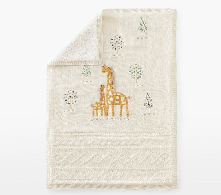 Giraffe Heirloom Baby Blanket | Pottery Barn Kids
