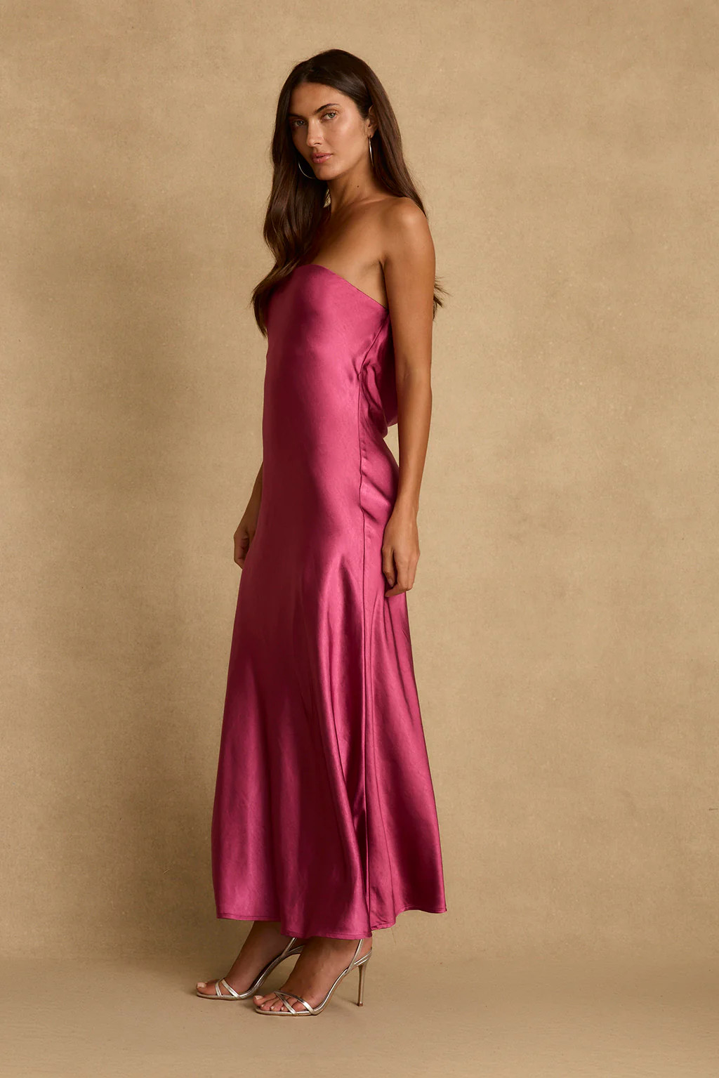 Natalia Fuschia Strapless Maxi Dress | 12th Tribe | 12th Tribe