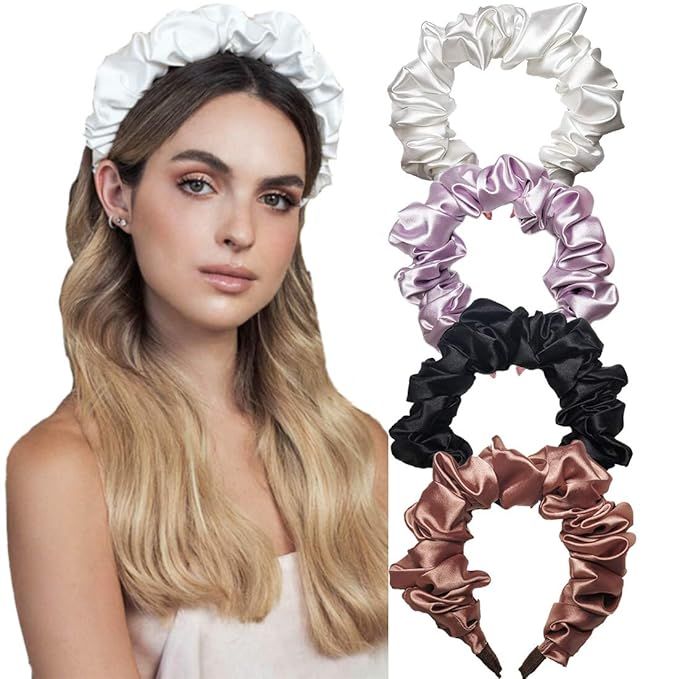 JUMJEE Ruched Pleated Headband Bubble Hairband Alice Hairhoop Women Girl's Hair Accessories for P... | Amazon (US)