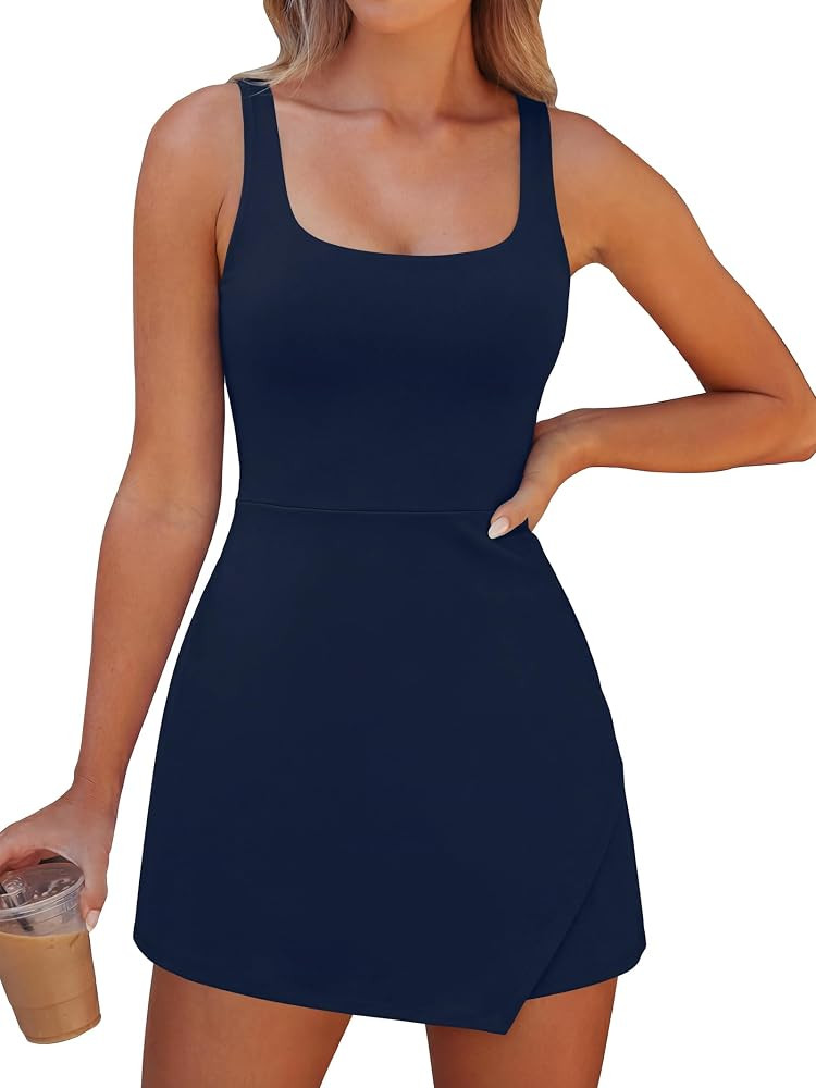 Caracilia Women's Tennis Dress Athletic Golf with Built in Shorts | Amazon (US)