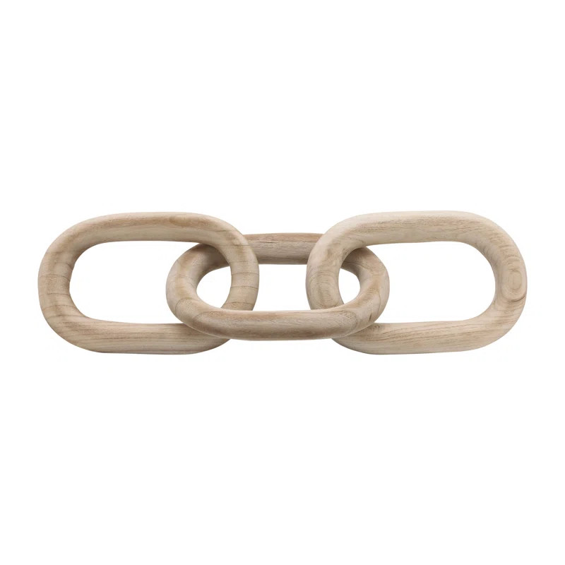 Decorative Wooden Link Sculpture Decor - Contemporary Decorative Table Accent | Birch Lane