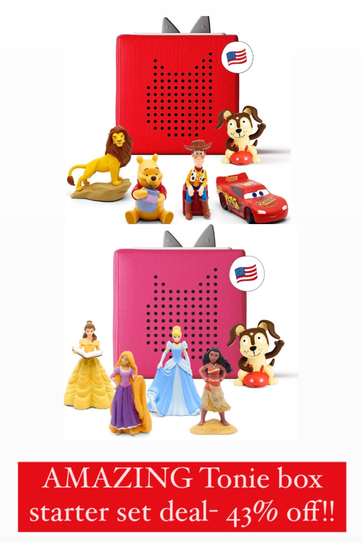 A TOP TOP deal today! Grab these Disney Tonie box starter sets for 43% off!! A top toy!! You’re saving so much money- the individual tonies are $18 each normally! Disney princess and Pixar 

#LTKGiftGuide #LTKkids #LTKsalealert