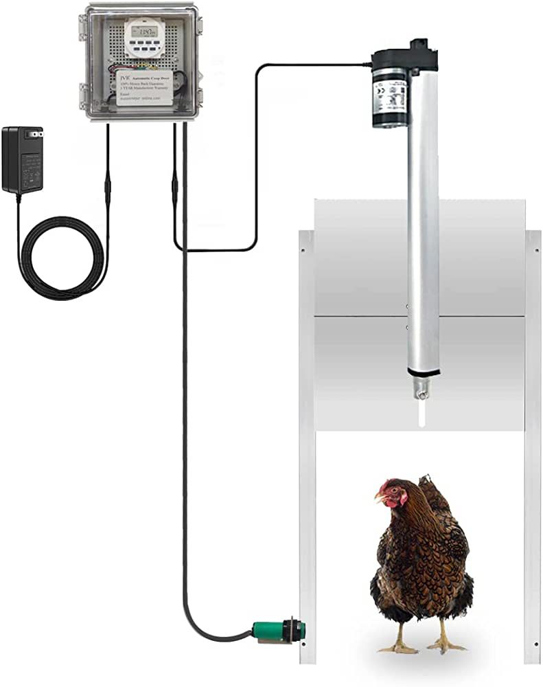 JVR Automatic-Chicken-Coop-Door Opener with Safety Feature, Programmable Timer, Aluminum Chicken ... | Amazon (US)