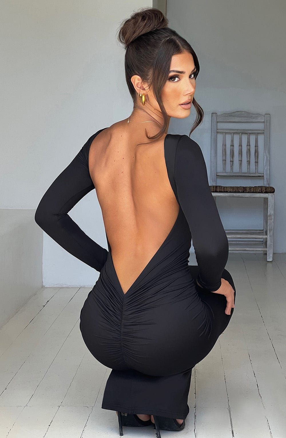 Rameesha Maxi Dress - Black | Babyboo