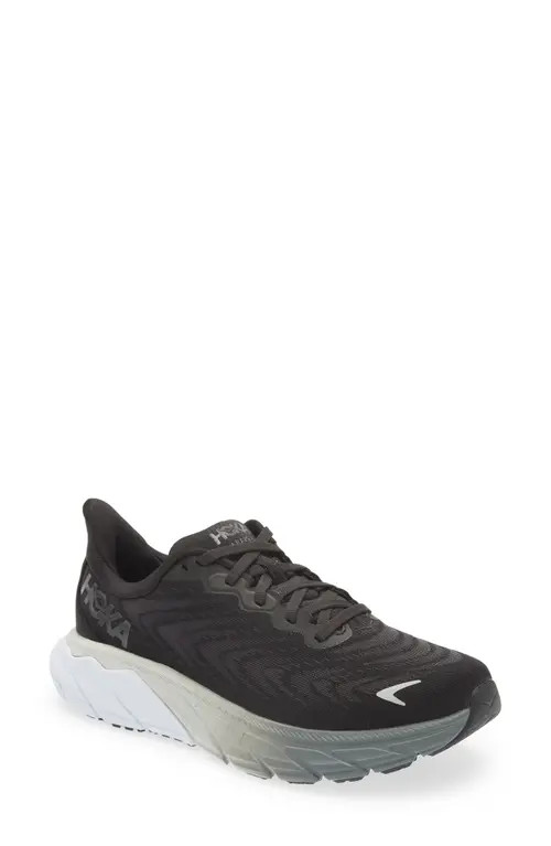 HOKA Arahi 6 Running Shoe in Black /White at Nordstrom, Size 11 | Nordstrom