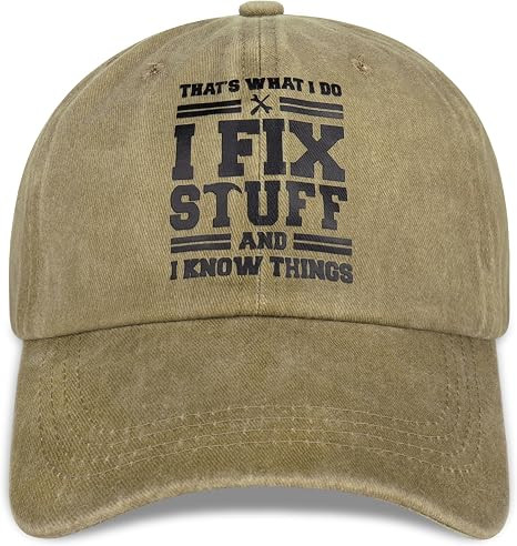 I Fix Stuff Funny Dad Hat Gifts for Men Who Have Everything Baseball Cap Ideas for Birthday Anniv... | Amazon (US)