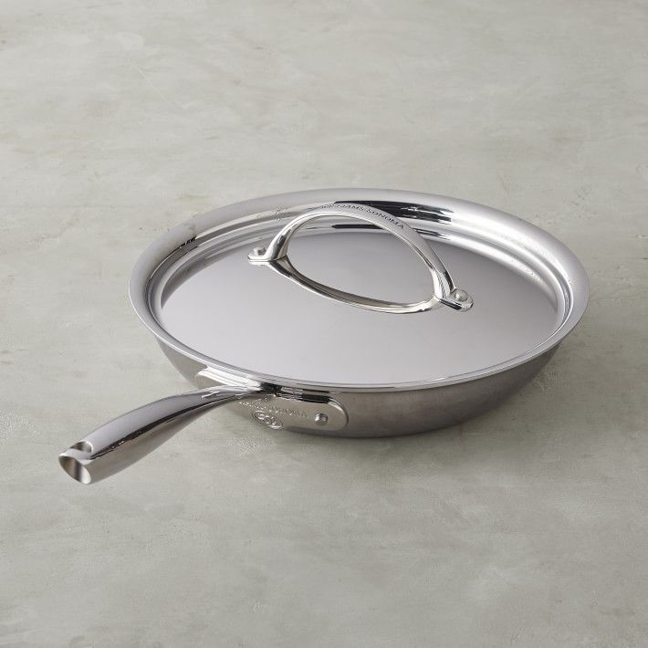 Williams Sonoma Thermo-Clad™ Stainless-Steel Nonstick Covered Fry Pan, 10" | Williams-Sonoma