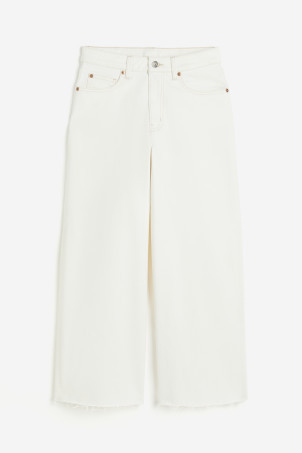Wide High Ankle Jeans - Medium denim blue - Ladies | H&M US | H&M (US + CA)