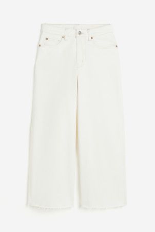Wide Regular Jeans - Cream - Ladies | H&M US | H&M (US + CA)