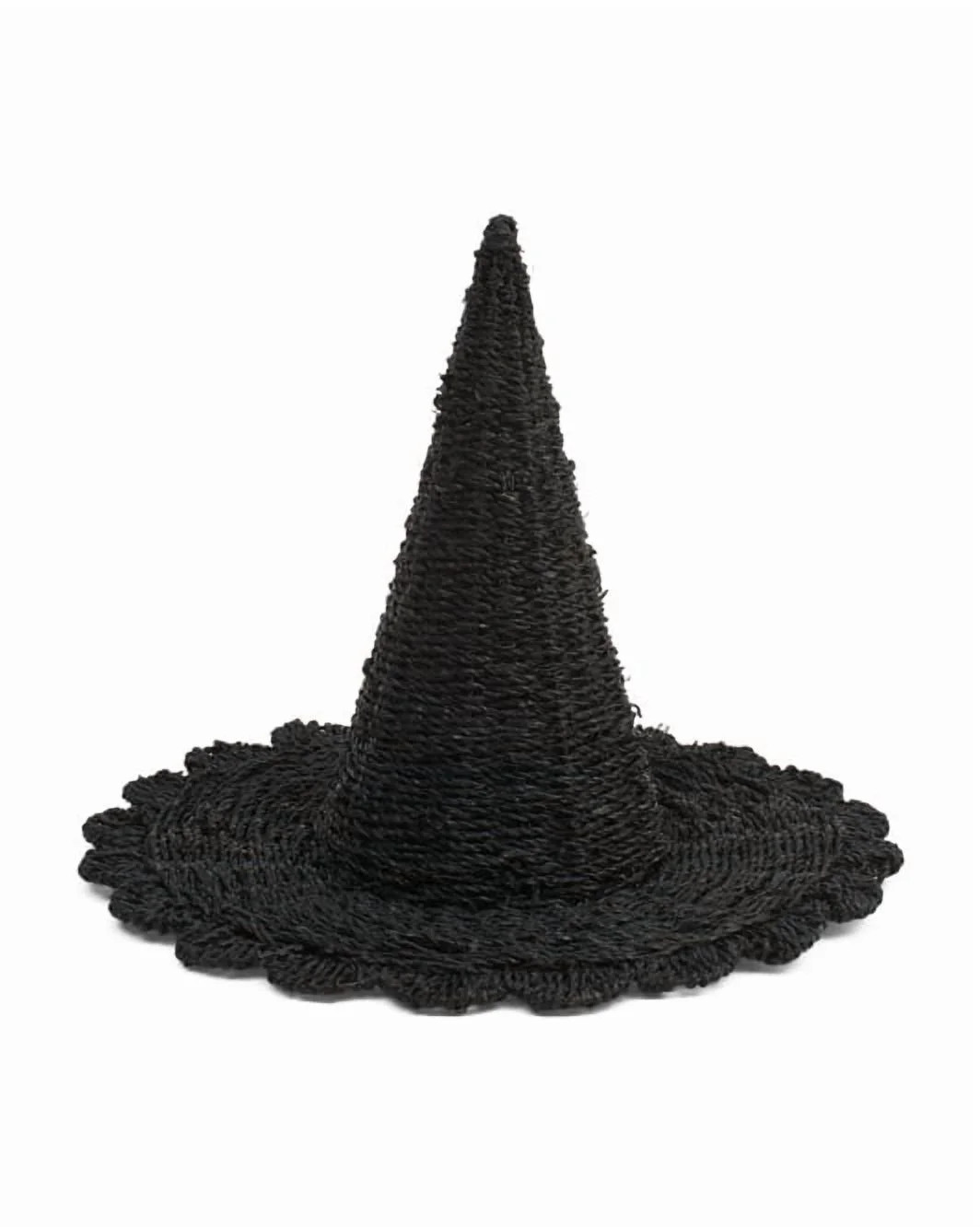 8 In Woven Witch Hat - Black Rattan Halloween Witch Hat, Wicker Wizard Hats Woven Witch Hat for I... | Walmart (US)